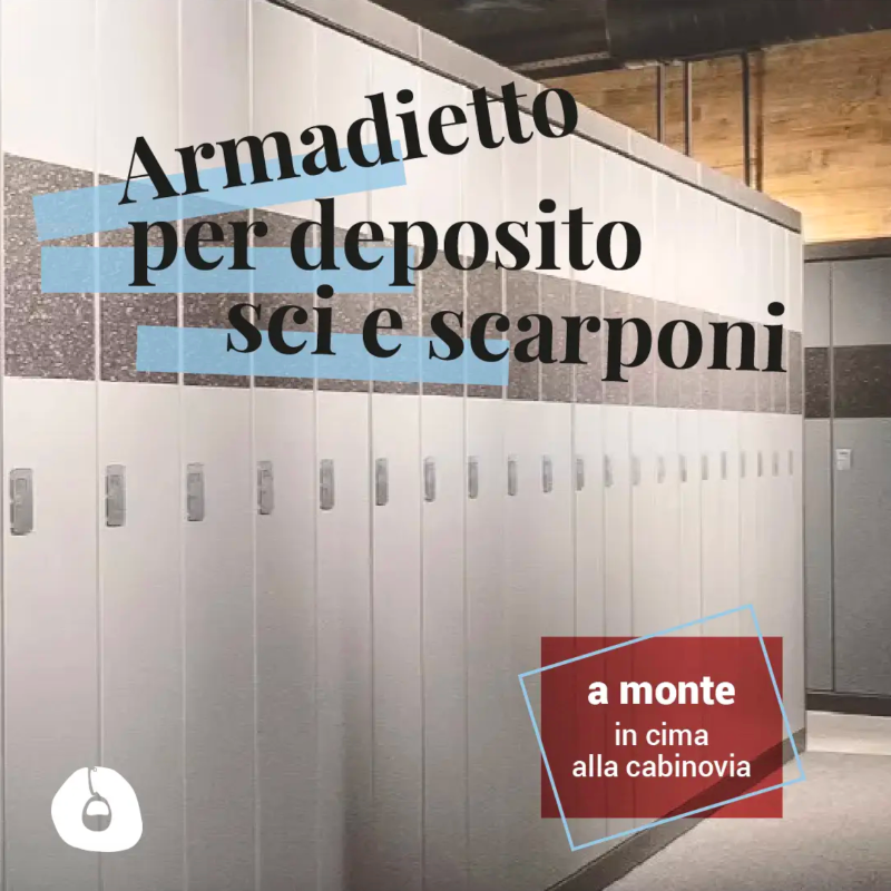 Armadietti riscaldati deposito sci e scarponi